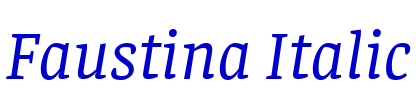 Faustina Italic フォント